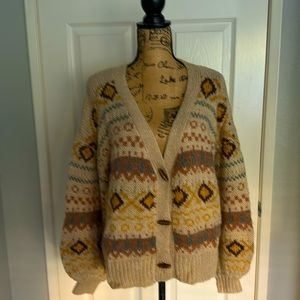 Sweater - country cottage style with toggle buttons.  Size small.  NWOT.